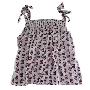 Candace Cameron Bure Top Size 3X Floral Print Tie Straps